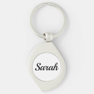 personalisierbar Vorname Sarah schwarz weiß Schlüsselanhänger