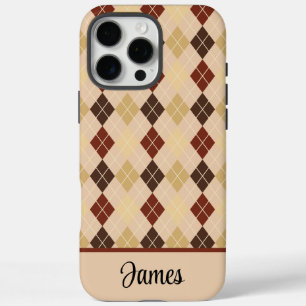 Personalisierbare beige Argyll-iPhone / iPad-Hülle iPhone 16 Pro Max Hülle