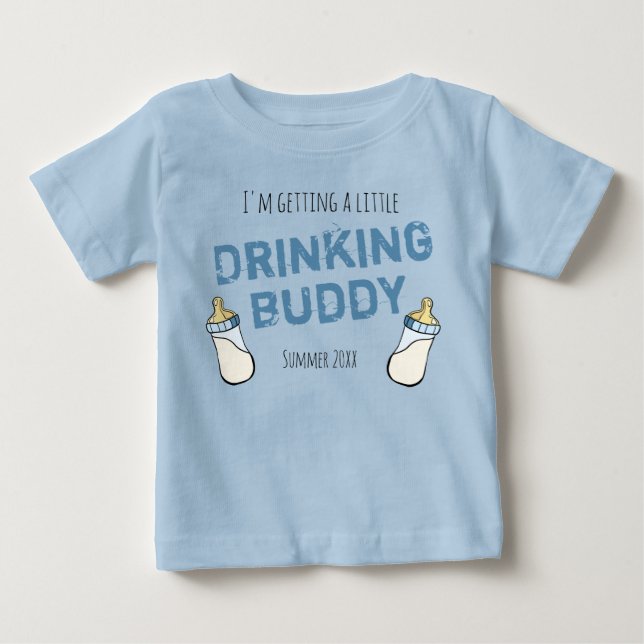 Personalisierbare Big Brother-Offenbarung Baby T-shirt (Vorderseite)