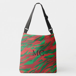 Personalisierbare Camouflage Camouflage Red Green  Tragetaschen Mit Langen Trägern