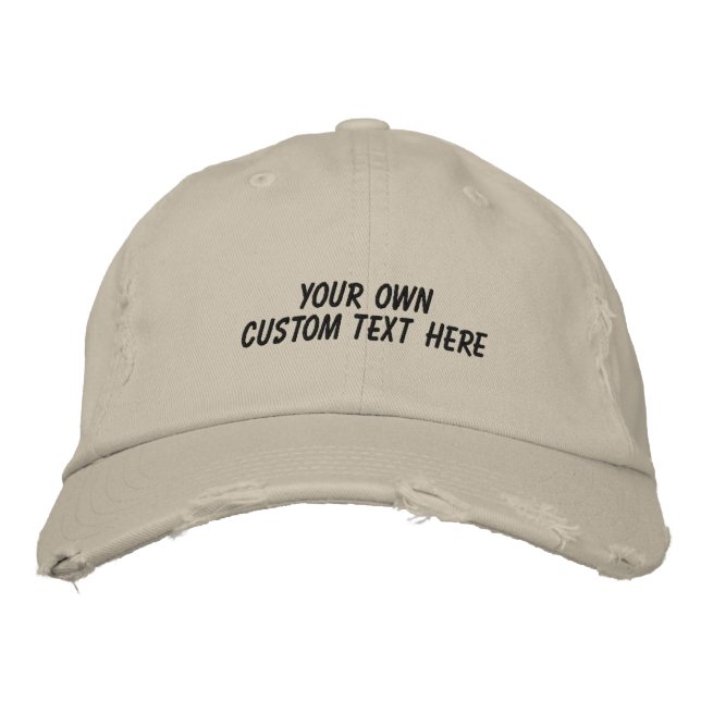 Personalisierbare Einstellbare Mach Es Selbst Bestickte Baseballkappe (Vorderseite)