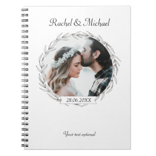 Personalisierbare Foto Hochzeits notizblock