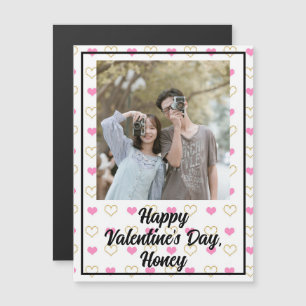 Personalisierbare Foto- und Text Valentinstagskart Magnetkarte
