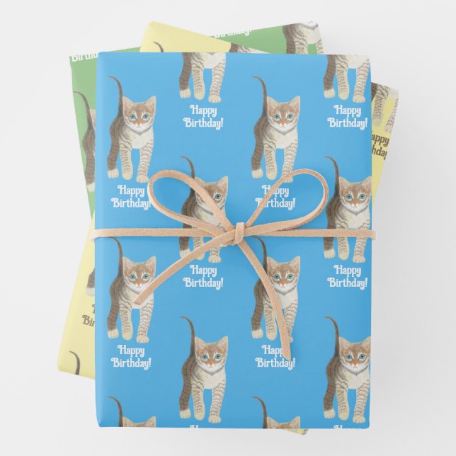 Personalisierbare Geschenkpapierbögen mit getigert Geschenkpapier Set (Beispiel)