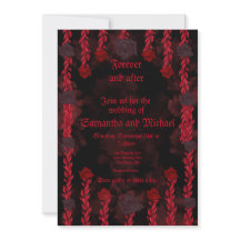 Personalisierbare gotische schwarze und rote Rosen