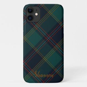 Personalisierbare Green, Blue & Aqua Kariert Case-Mate iPhone Hülle