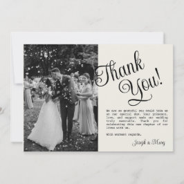 Personalisierbare Hochzeit Danke Karte Foto Vorlag
