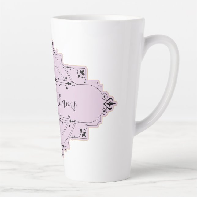 Personalisierbare Hochzeitsbraue Latte-Kaffee-Tass Milchtasse (Rechts)
