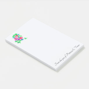 Personalisierbare Hübsche BlumenBouquet Post-it Klebezettel