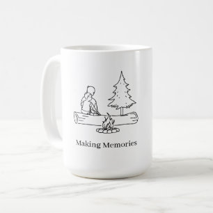 Personalisierbare Lager-Vater-Minimalist-Line-Art Kaffeetasse