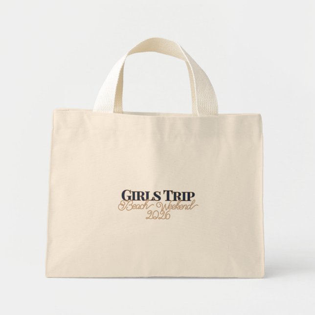 Personalisierbare Mädels-Trip-Tasche Mini Stoffbeutel (Vorne)