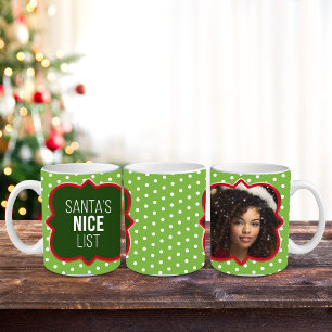 Personalisierbare "Nice List" Foto Tasse, 11 oz Kaffeetasse