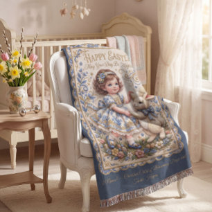 Personalisierbare Osterhasen-Babydecke Decke