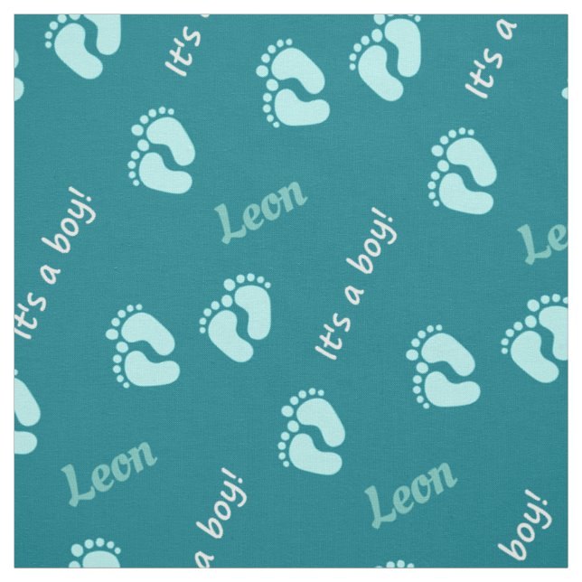 personalisierbare Stoffe mit Namen Baby Junge (Muster)