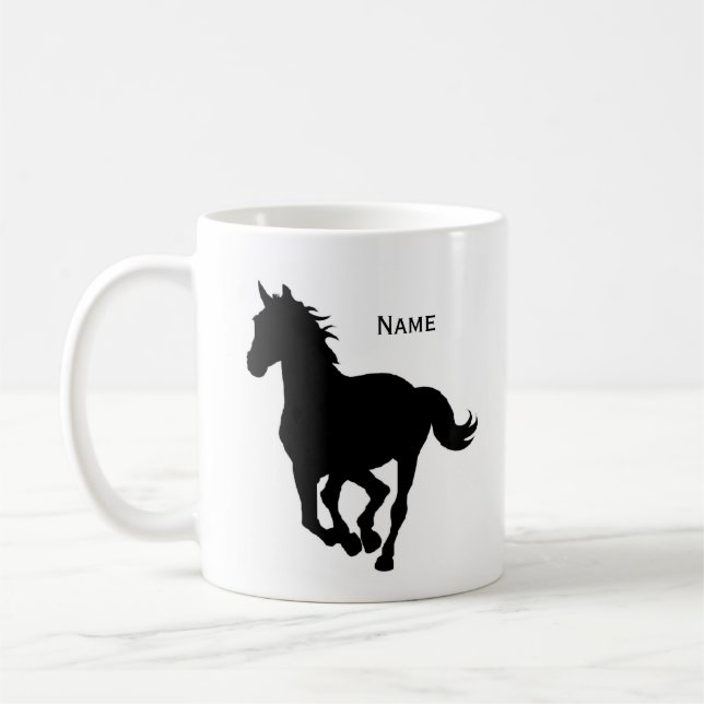 Personalisierbare Tasse des Pferdekaffees (Links)
