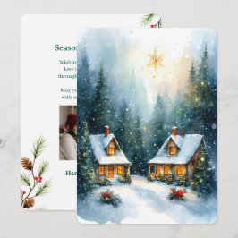 Personalisierbare Vintage-Weihnachtskarte  Feiertagskarte