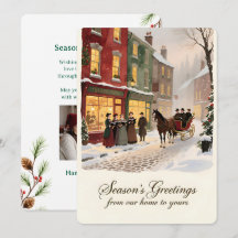 Personalisierbare Vintage-Weihnachtskarte 