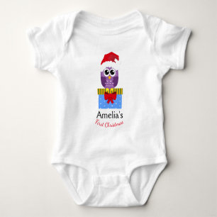 Personalisierbare Weihnachten für Babys erstes Leb Baby Strampler