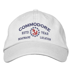 Personalisierbare YEAR- und Namens-Kommodore-Yacht Bestickte Baseballkappe