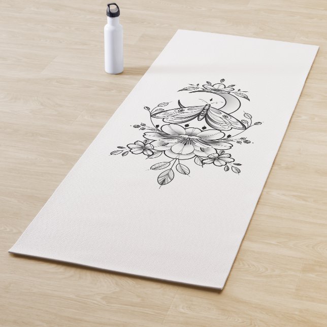 Personalisierbare Yogamatte mit Blumen- Design (Beispiel)