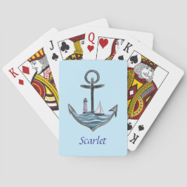 Personalisierbarer Anker- und Leuchtturm (Version  Spielkarten