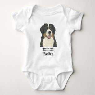 Personalisierbarer Berner Sennenhund Baby Strampler