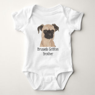 Personalisierbarer Brussels Griffon Hund Baby Strampler