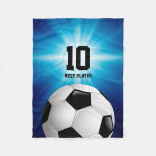 Personalisierbarer Fußball   Football Best Player Fleecedecke