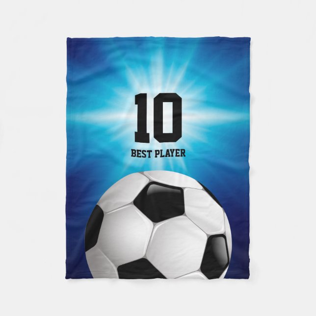 Personalisierbarer Fußball | Football Best Player Fleecedecke (Vorderseite)