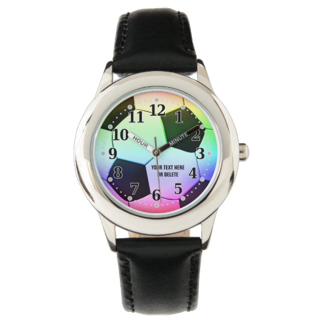 Personalisierbarer Fußball | Sport Watch Armbanduhr (Vorderseite)