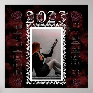 Personalisierbarer Gothic-Kalender 2023 Poster