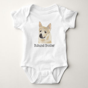 Personalisierbarer Norwegischer Buhund Hund Baby Strampler
