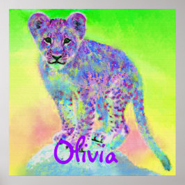 personalisierbarer Regenbogenlilie Poster
