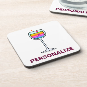 PERSONALISIERBARER WEINGLAS-KORKEN-UNTERSETZER GETRÄNKEUNTERSETZER