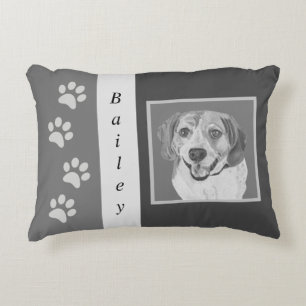 Personalisierbares Bleistift-Beagle-Akzentkissen Dekokissen