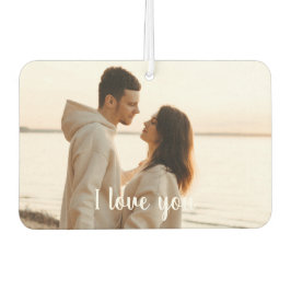 Personalisierbares Foto 'Ich liebe dich' zum Valen Autolufterfrischer