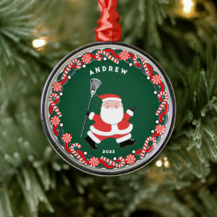 Personalisierbares Lacrosse-Sammelkeramik-Ornament Ornament Aus Metall