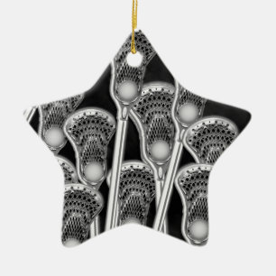 Personalisierbares Lacrosse-Sammelobjekt Keramik Ornament