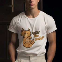 Personalisierbares Miauz, wie geht's? T-Shirt