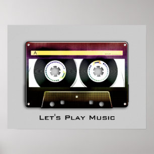 Personalisierbares Retro-Kompakt-Audiokassetten-Po Poster