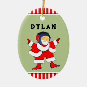 Personalisierbares Wrestling-Weihnachts-Sammelobje Keramik Ornament