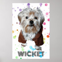 Personalisiere es! Farbiges Dot Pet Foto & Name