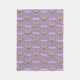 Personalisiere es! FOTO und Name des Tieres Fleecedecke