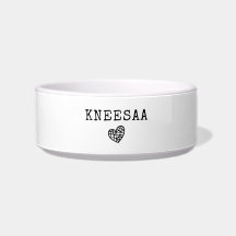 Personalisiere es! Geo Heart Icon & Pet Name Bowl