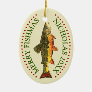 Personalisiere es!Makrelenfischerei Keramik Ornament