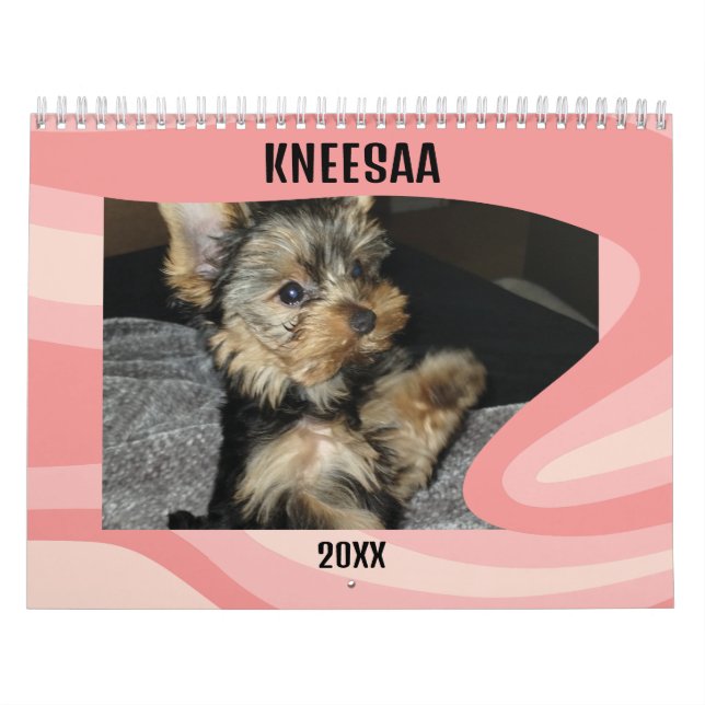 Personalisiere es! Swirl-A-LiciousPet Foto Pink Kalender (Titelbild)