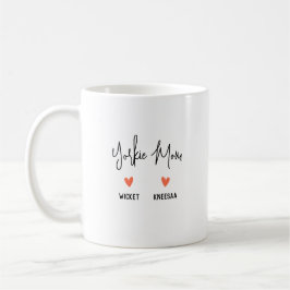 Personalisiere es! Yorkie Mama 2 Herzname Kaffeetasse