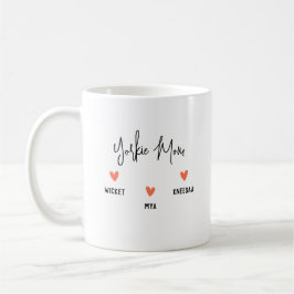 Personalisiere es! Yorkie Mama 3 Herzname Kaffeetasse