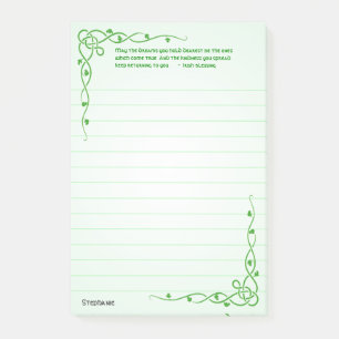 Personalisiere:  Irish Segen (#1) Celtic Braids Post-it Klebezettel