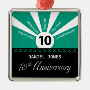 Personalisieren, 10. Jahr Mitarbeiter Jahr Ornament Aus Metall
